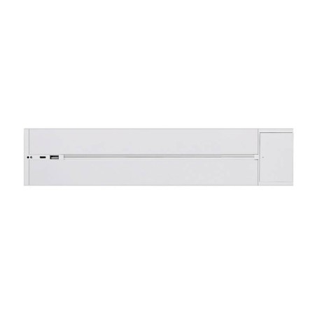 Carril base con interruptor 32A, cargador USB A+C+C, 40cm, blanco