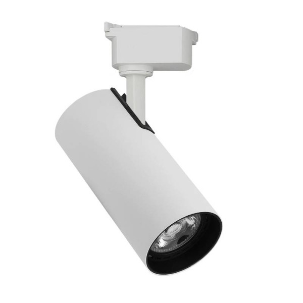 Foco LED para Carril Monofásico JUCAN 30W - Alta Fidelidad Cromática (CRI92), blanco