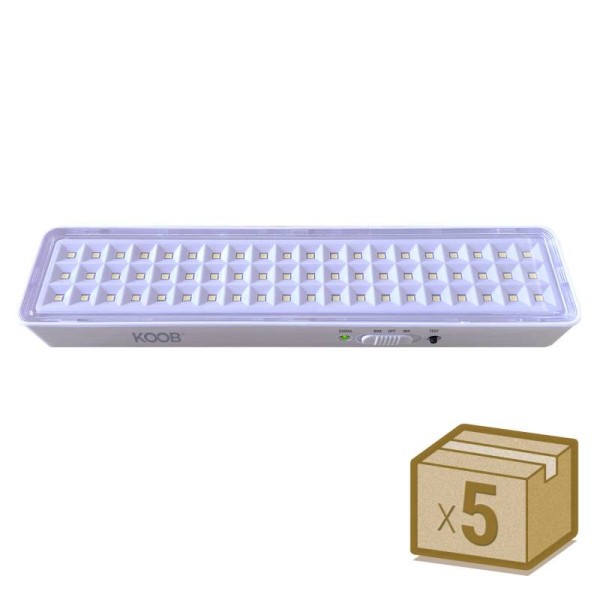 Pack 5 x Luz de emergencia Led EMERLUX F415B, No permanente