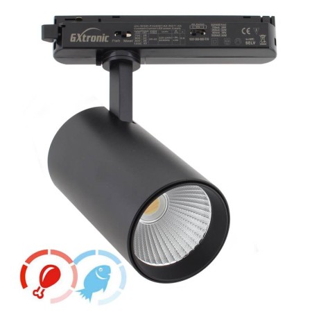 Foco carril Monofásico CRONOLUX, 40W-28W, blanco, 38º, UGR13, DUAL Carnes y Pescados