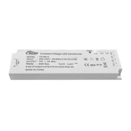 Fuente de alimentación DC12V/60W/5A, 6 salidas, sensor control