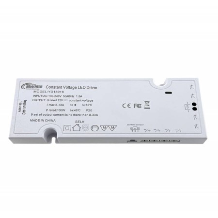 Fuente de alimentación DC12V/100W/8,33A, 9 salidas, sensor control