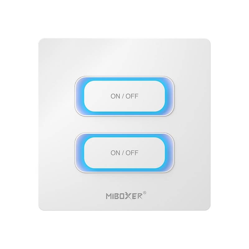 Interruptor inteligente doble WiFi + 2.4G, blanco