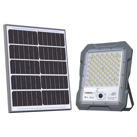Proyector LED + CCTV CAM WiFi, 200W Solar