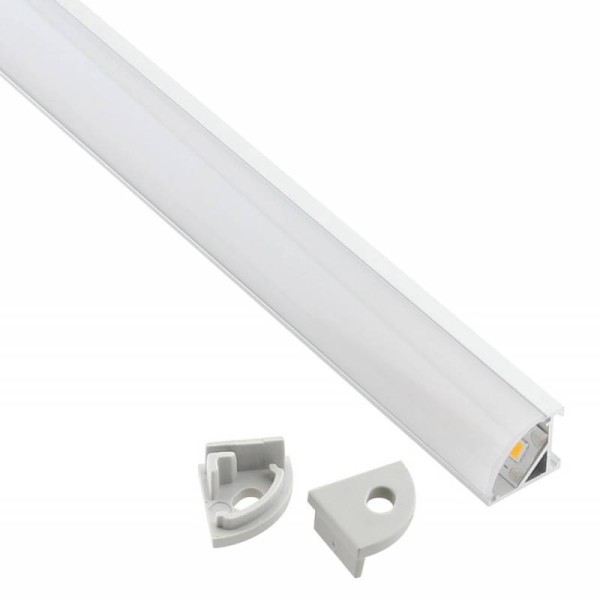 KIT - Perfil aluminio KORK-magnet para tiras LED, 2 metros