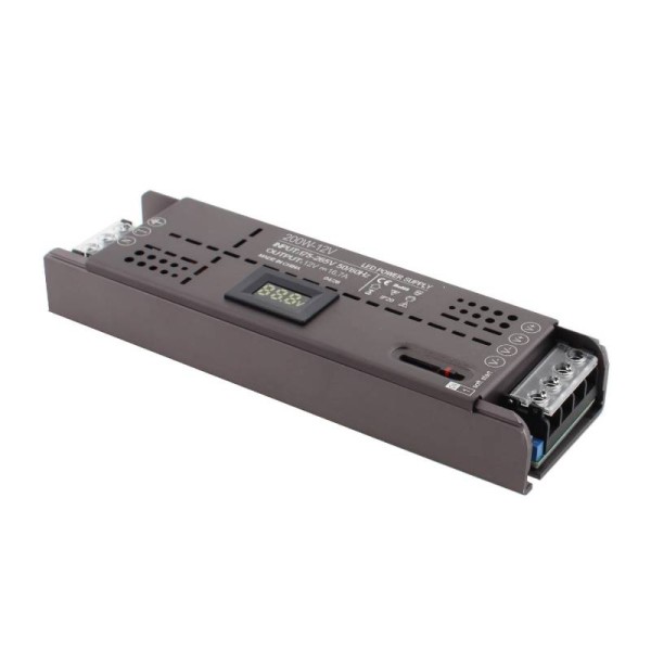 Fuente de alimentación DC12V/200W/16,7A Regulable con Display