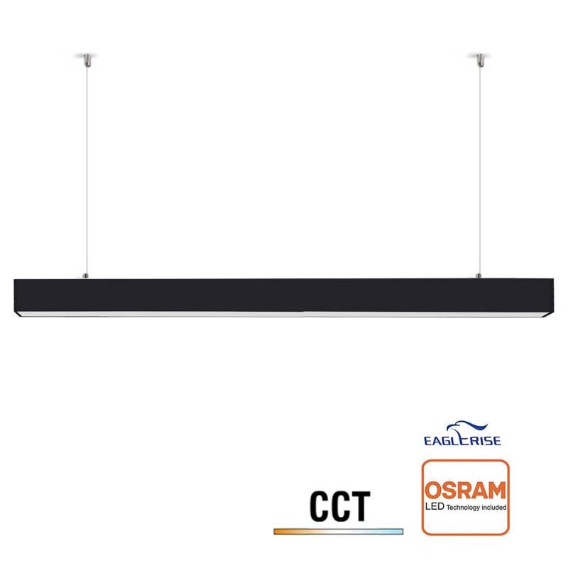 Lámpara colgante / superficie NEXO, ampliable, 40W, 120cm, 3CCT, negro
