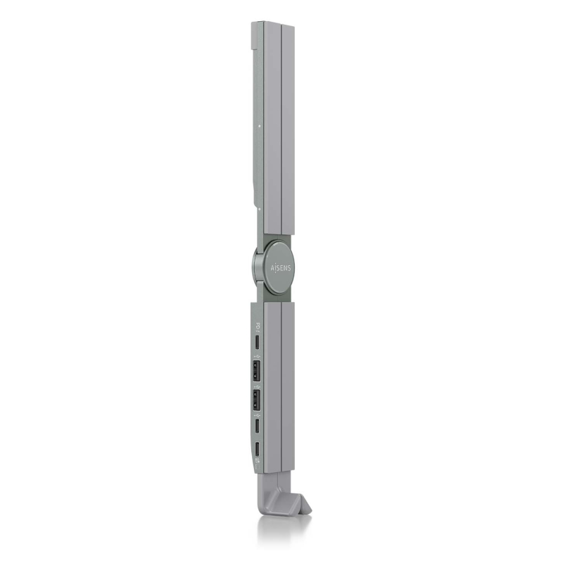 AISENS Soporte de Sobremesa Ajustable Para Portail / Tablet Con USB-C Docking 4 en 1, Gris