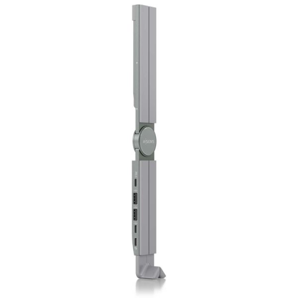 AISENS Soporte de Sobremesa Ajustable Para Portail / Tablet Con USB-C Docking 4 en 1, Gris