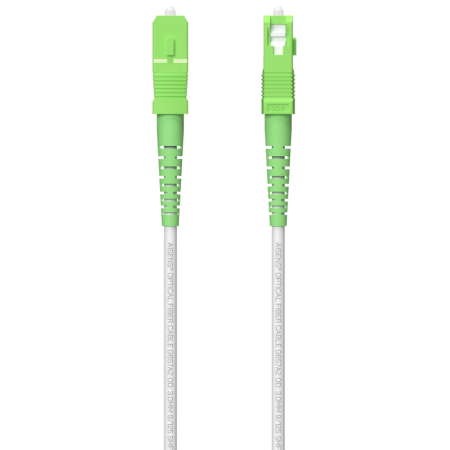 AISENS Cable Fibra Óptica Latiguillo G657A2 3.0 9/125 SMF Simplex CPR DCA LSZH, SC/APC-SC/APC, Blanco, 250 m