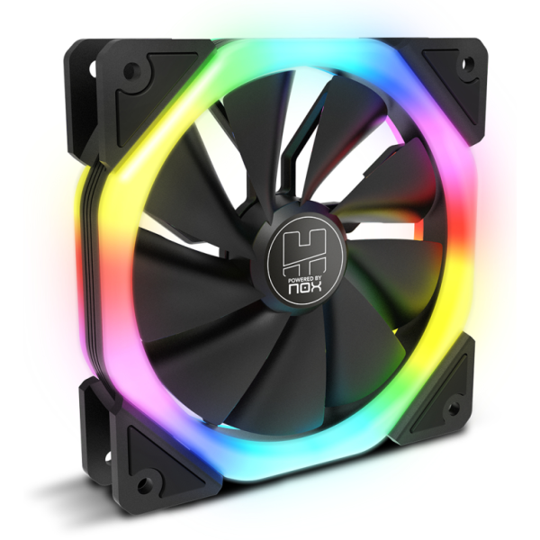 NOX Hummer S-Fan Carcasa del ordenador Ventilador 12 cm Negro