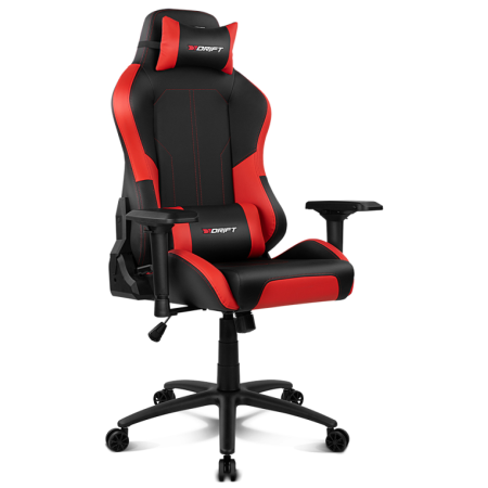 DRIFT DR250 Silla para videojuegos de PC Asiento acolchado tapizado Negro, Rojo