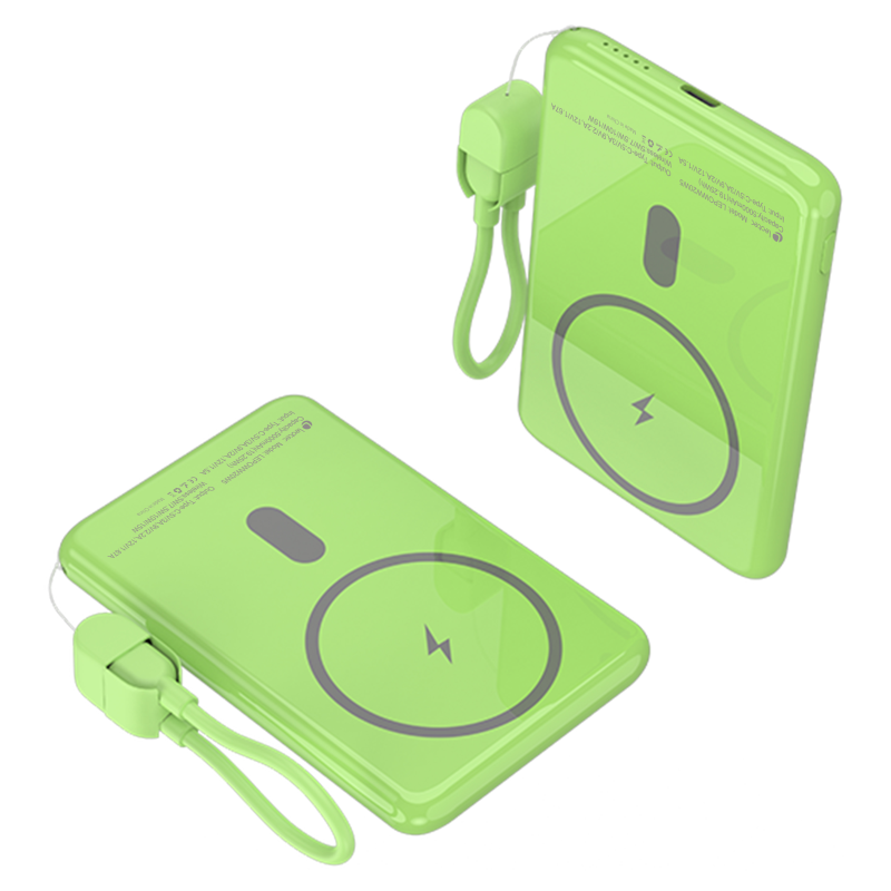 Leotec Power Bank inalámbrico 5000mAh 20W Verde