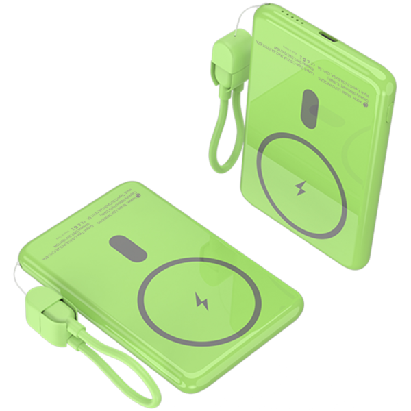 Leotec Power Bank inalámbrico 5000mAh 20W Verde