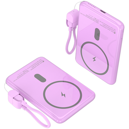 Leotec Power Bank inalámbrico 5000mAh 20W Rosa