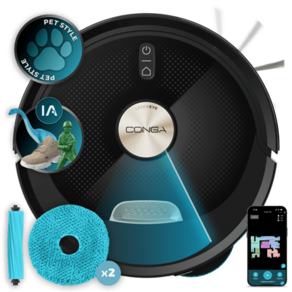 Cecotec Conga M100 Spin AI Negro
