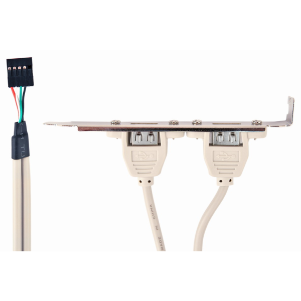 Gembird CCUSBRECEPTACLE tarjeta y adaptador de interfaz Interno USB 2.0