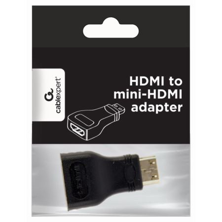 Gembird A-HDMI-FC cambiador de género para cable mini-HDMI Negro