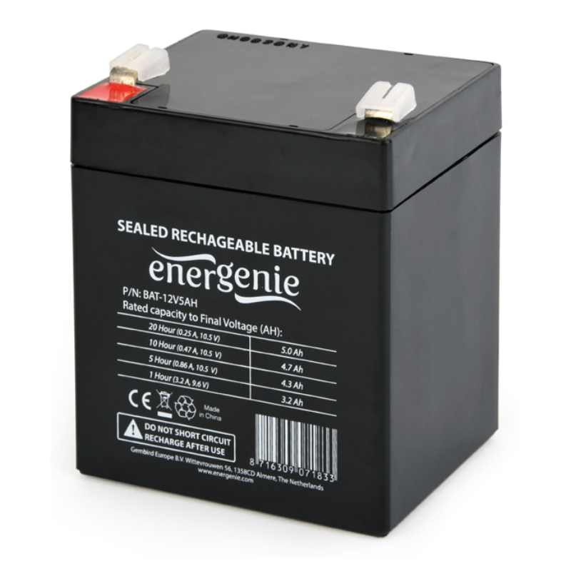 Gembird 12V, 5Ah Sealed Lead Acid (VRLA)