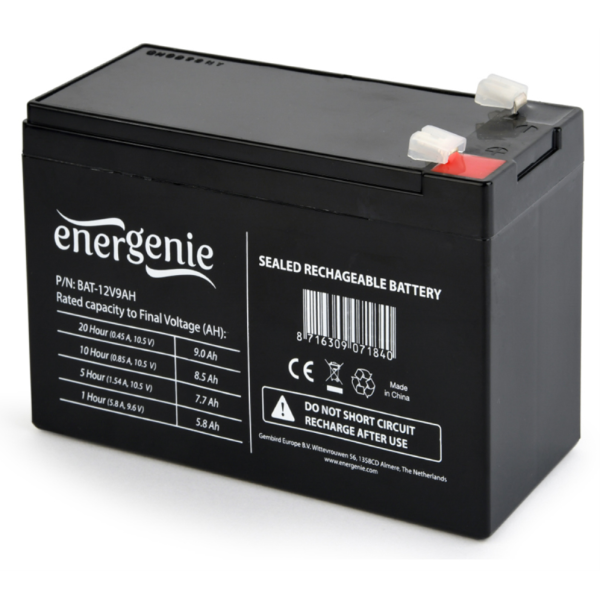 Gembird 12V, 9 Ah Sealed Lead Acid (VRLA)
