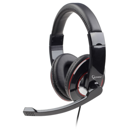 Gembird MHS-U-001 auricular y casco Auriculares Alámbrico Diadema Llamadas/Música Negro