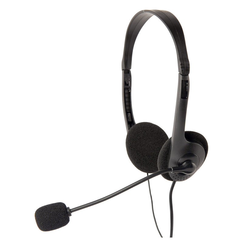 Gembird MHS-123 auricular y casco Auriculares Alámbrico Diadema Llamadas/Música Negro