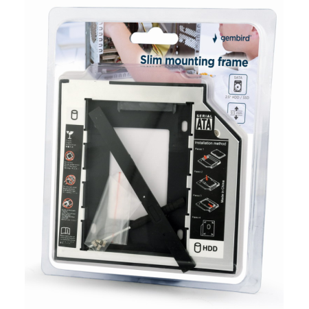 Gembird MF-95-01 panel bahía disco duro 13,3 cm (5.25″) Panel de control