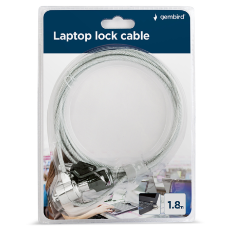 Gembird LK-K-01 cable antirrobo Plata 1,8 m
