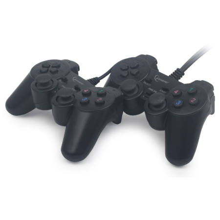 Gembird JPD-UDV2-01 mando y volante Negro USB 2.0 Gamepad Analógico/Digital PC