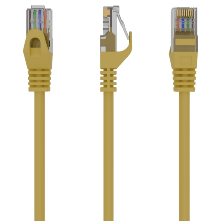 Gembird PP6U-0.25M/Y cable de red Amarillo 0,25 m Cat6 U/UTP (UTP)