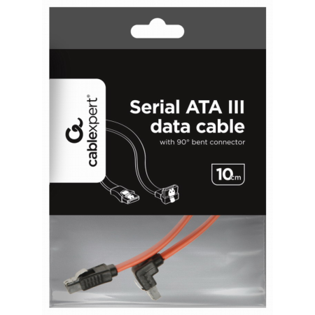 Gembird CC-SATAM-DATA90 cable de SATA 0,5 m Negro, Rojo