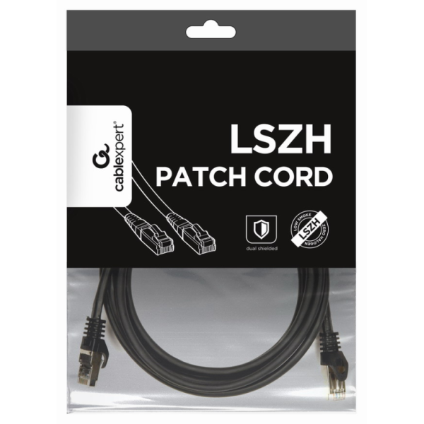 Gembird PP6A-LSZHCU-BK-3M cable de red Negro Cat6a S/FTP (S-STP)