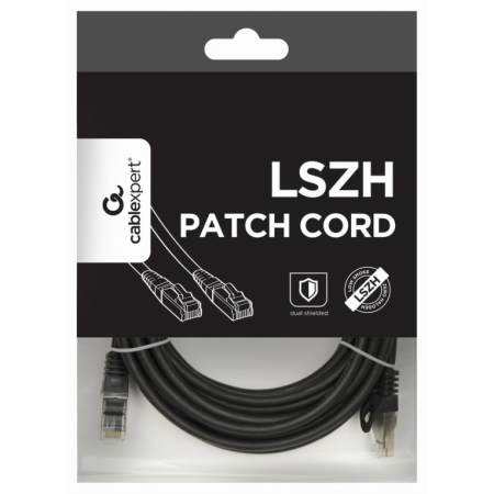 Gembird PP6A-LSZHCU-BK-5M cable de red Negro Cat6a S/FTP (S-STP)