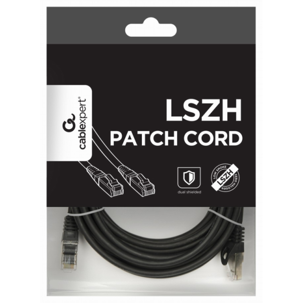 Gembird PP6A-LSZHCU-BK-5M cable de red Negro Cat6a S/FTP (S-STP)
