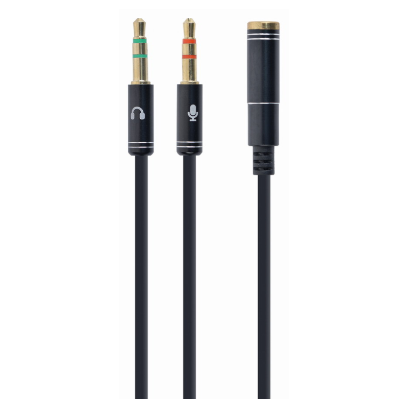 Gembird !Adapter audio stereo 3.5mm mini Jack/4PIN/ cable de audio 0,2 m 3,5mm 2 x 3.5mm Negro