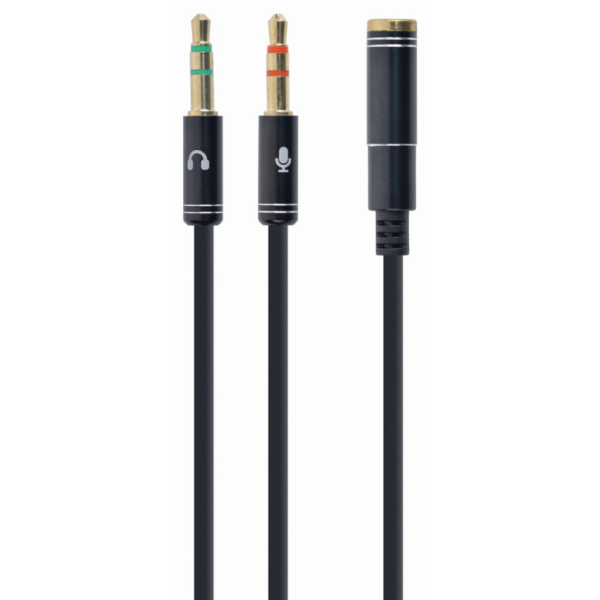 Gembird !Adapter audio stereo 3.5mm mini Jack/4PIN/ cable de audio 0,2 m 3,5mm 2 x 3.5mm Negro