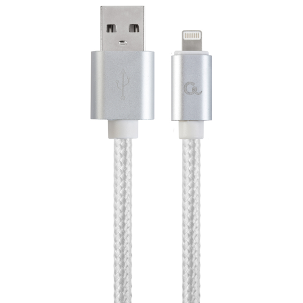 Gembird CCB-MUSB2B-AMLM-6-S cable de conector Lightning 1,8 m Plata
