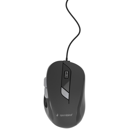 Gembird MUS-6B-01 ratón Oficina Ambidextro USB tipo A Óptico 1600 DPI