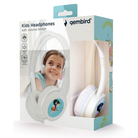 Gembird MHP-JR-W auricular y casco Auriculares Alámbrico Diadema Música Blanco