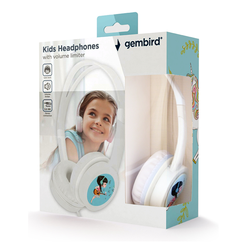 Gembird MHP-JR-W auricular y casco Auriculares Alámbrico Diadema Música Blanco