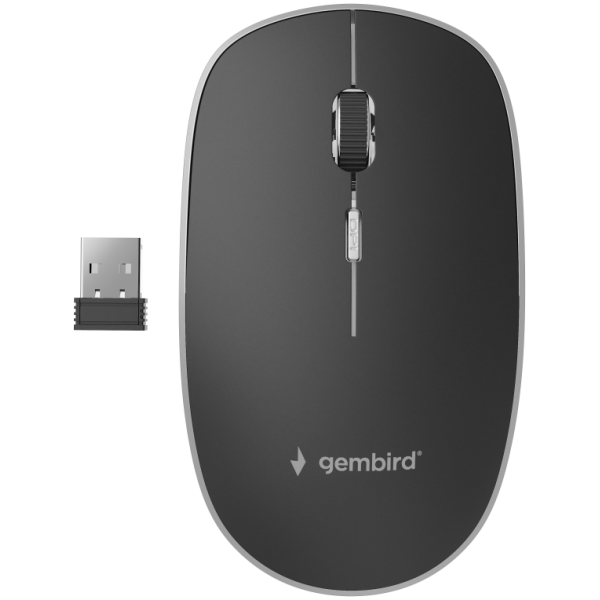 Gembird MUSW-4BS-01 ratón Oficina Ambidextro RF inalámbrico Óptico 1600 DPI