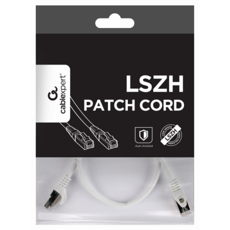 Gembird PP6A-LSZHCU-W-0.5M cable de red Blanco 0,5 m Cat6a S/FTP (S-STP)