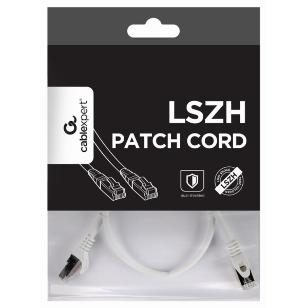 Gembird PP6A-LSZHCU-W-0.5M cable de red Blanco 0,5 m Cat6a S/FTP (S-STP)