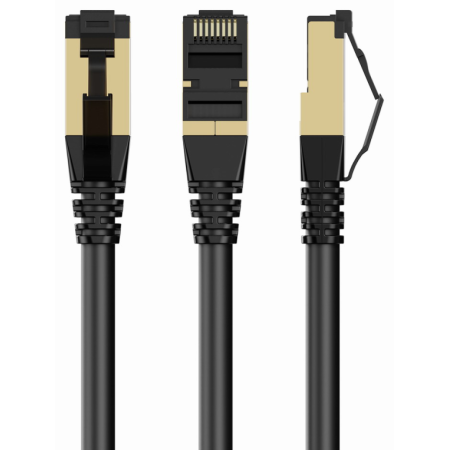 Gembird PP8-LSZHCU-BK-0.25M cable de red Negro 0,25 m Cat8 S/FTP (S-STP)