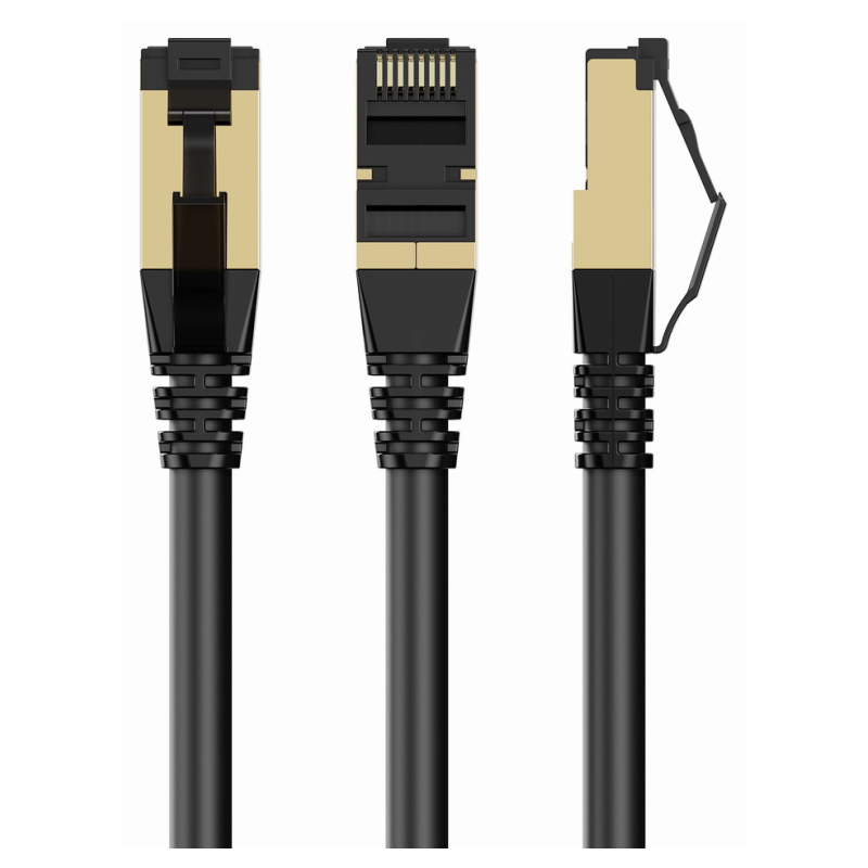 Gembird PP8-LSZHCU-BK-0.25M cable de red Negro 0,25 m Cat8 S/FTP (S-STP)