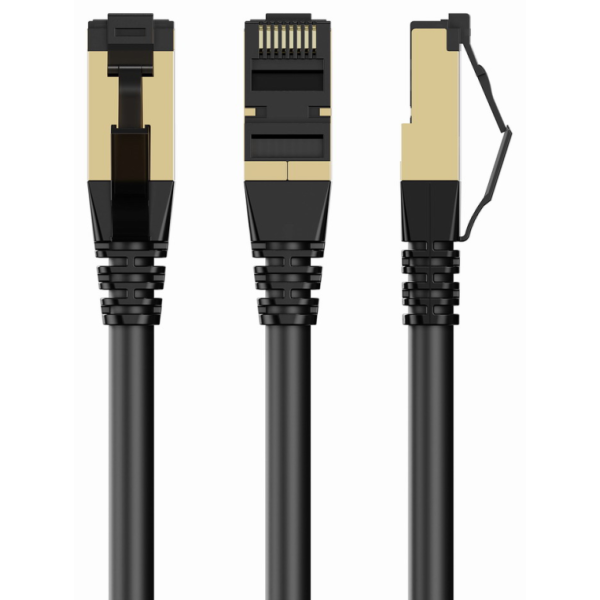 Gembird PP8-LSZHCU-BK-7.5M cable de red Negro 7,5 m Cat8 S/FTP (S-STP)