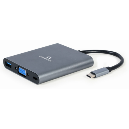 Gembird A-CM-COMBO6-01 base para portátil y replicador de puertos USB 3.2 Gen 1 (3.1 Gen 1) Type-C Gris