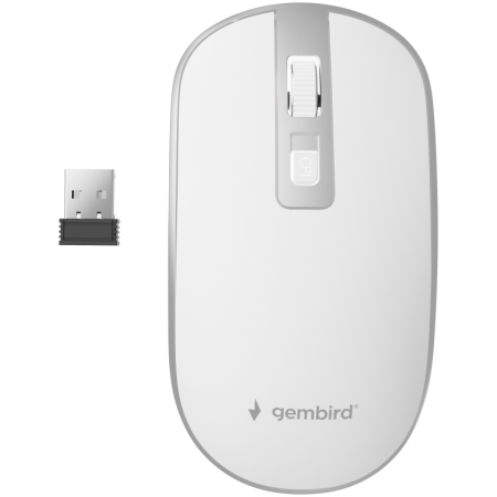 Gembird MUSW-4B-06-WS ratón Oficina Ambidextro RF inalámbrico Óptico 1600 DPI