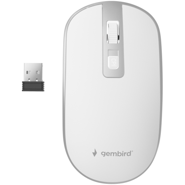 Gembird MUSW-4B-06-WS ratón Oficina Ambidextro RF inalámbrico Óptico 1600 DPI
