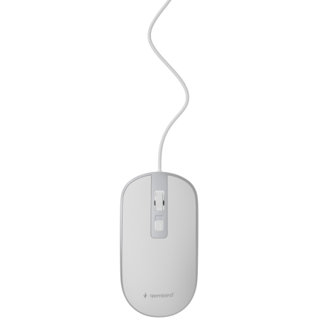 Gembird MUS-4B-06-WS ratón Oficina Ambidextro USB tipo A Óptico 1200 DPI